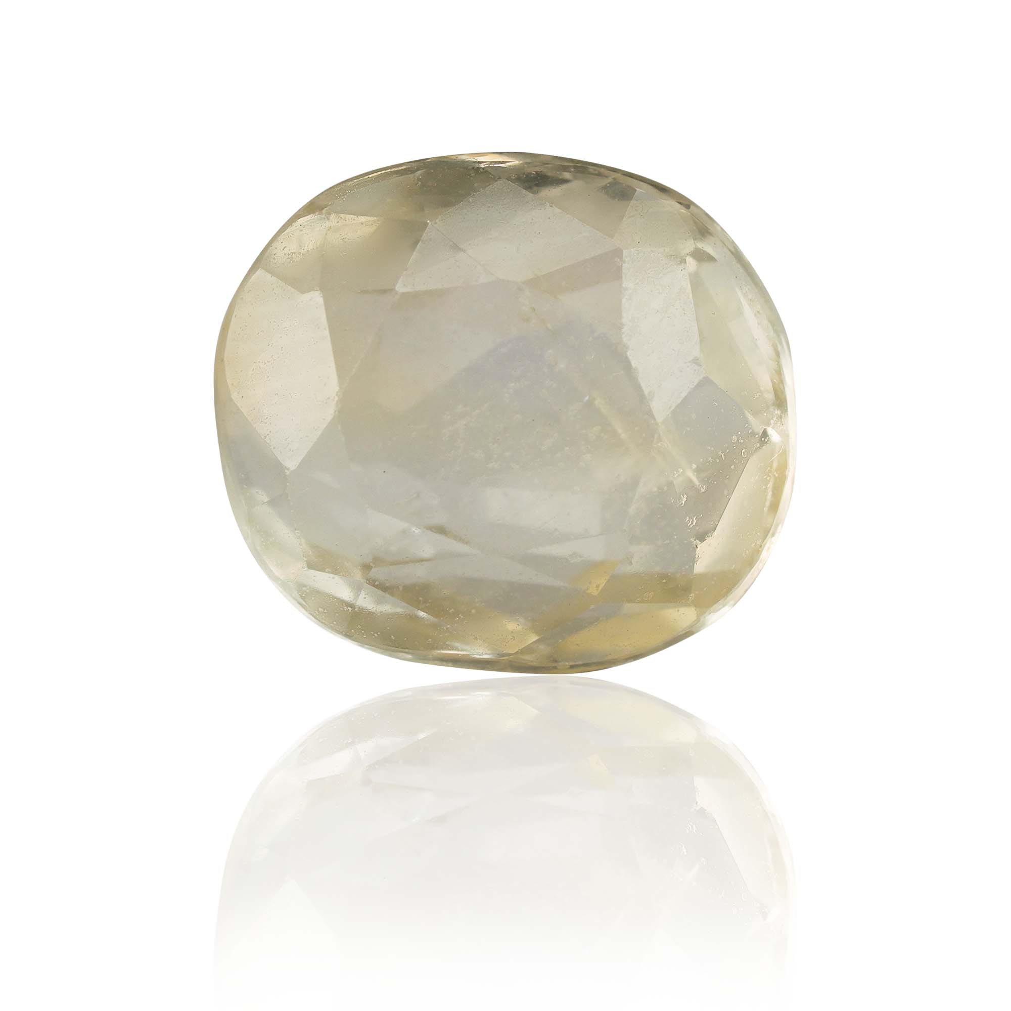 Natural Unheated Yellow Sapphire (Pukhraj) 2.25 Ct, Cushion, Ceylon – IGTL Certified – front view thumbnail